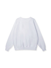 Sweatshirt oversized aus Baumwollmix - 1001-white - Weiß