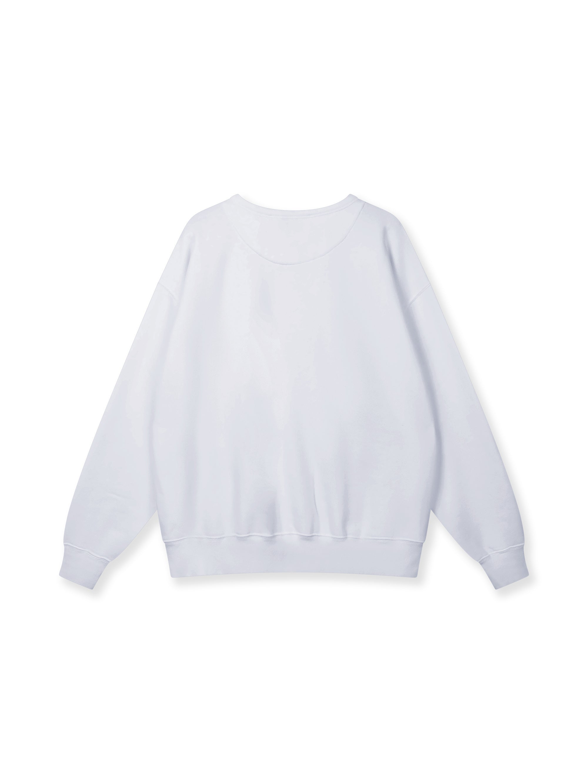 Sweatshirt oversized aus Baumwollmix - 1001-white - Weiß