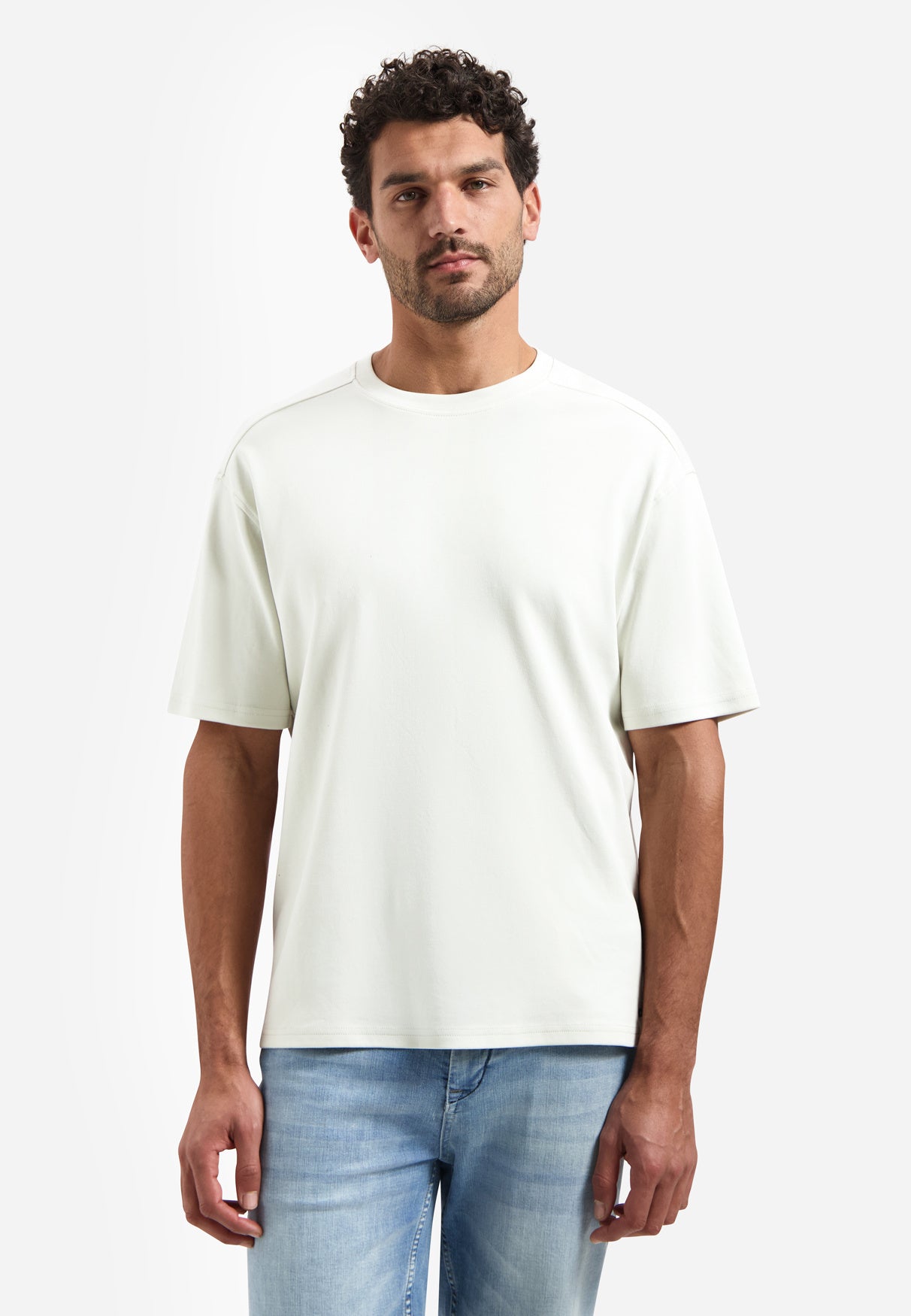 T-Shirt aus Baumwolle Relaxed Fit - 013-Kit - Creme