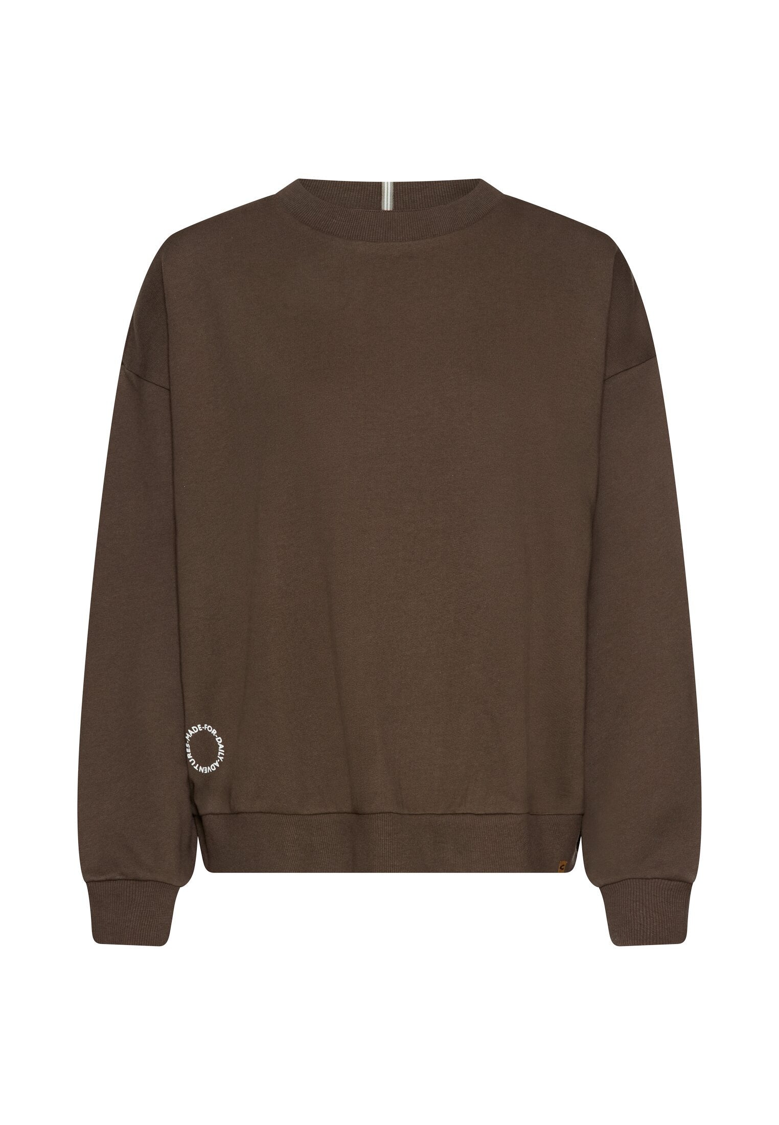 Sweatshirt mit Backprint - 29-Brown - Braun