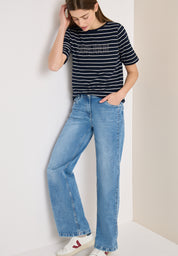 T-Shirt aus Baumwolle - 35512 universal blue - Blau