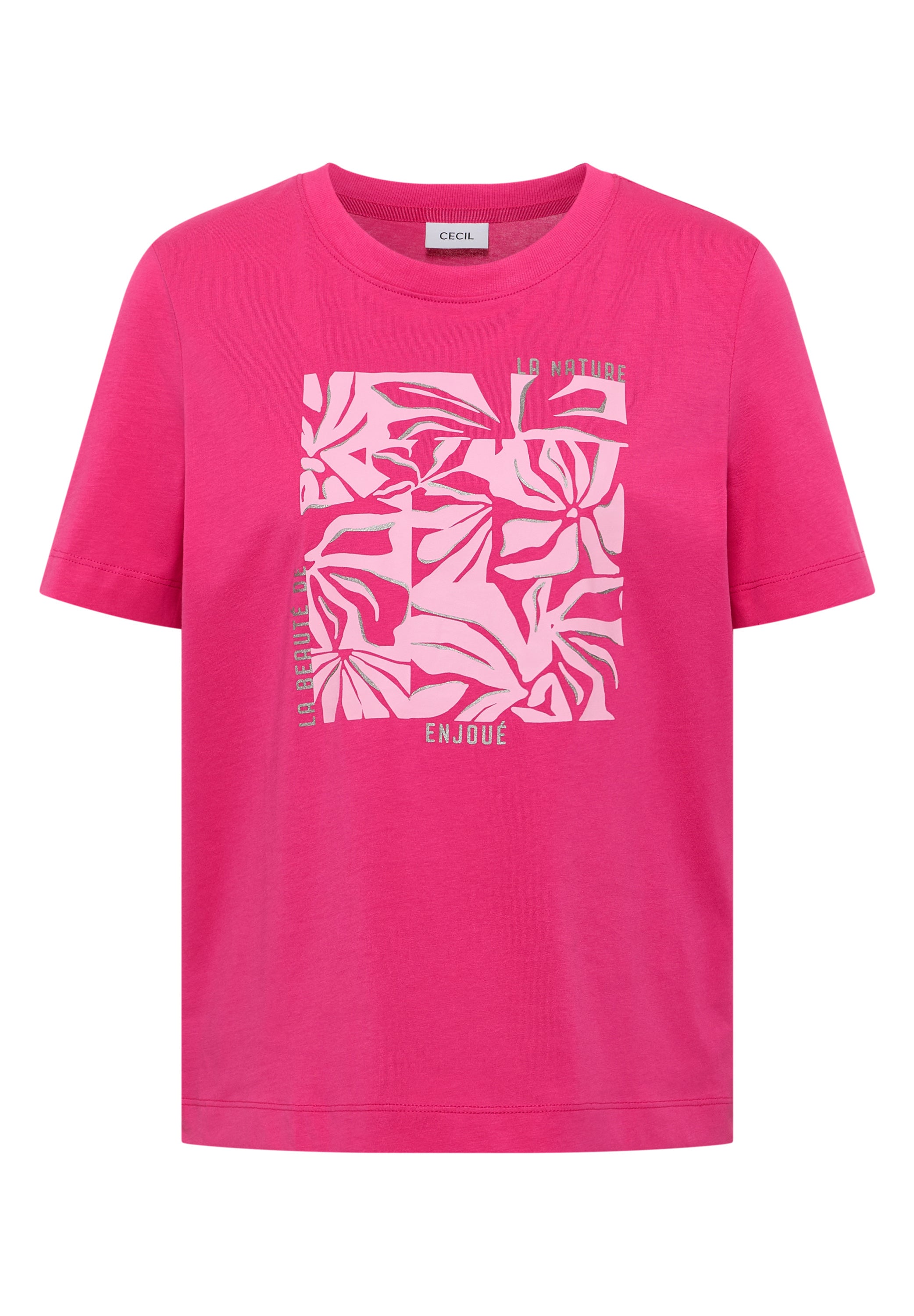 T-Shirt aus Baumwolle - 37492 beetroot pink - Pink