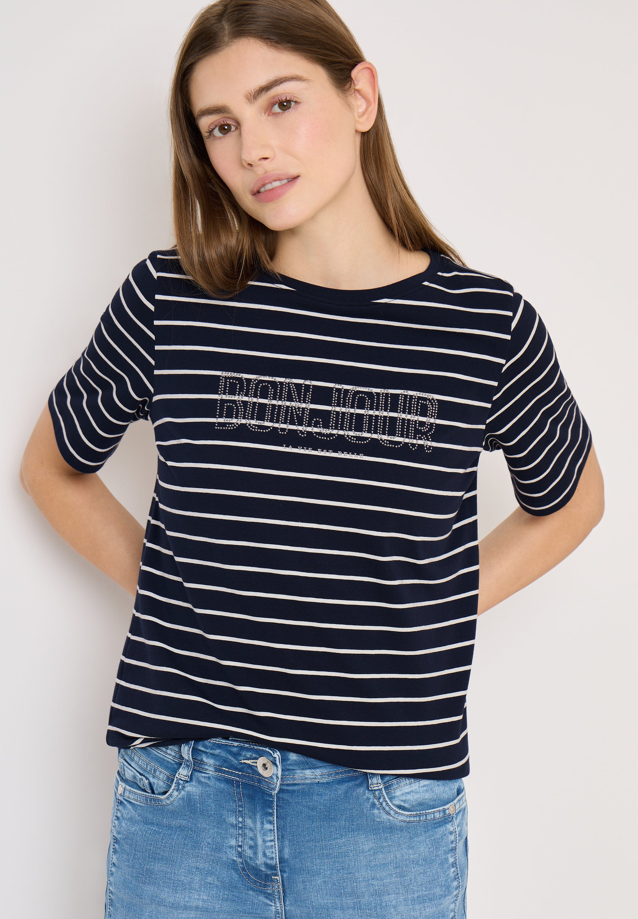 T-Shirt aus Baumwolle - 35512 universal blue - Blau