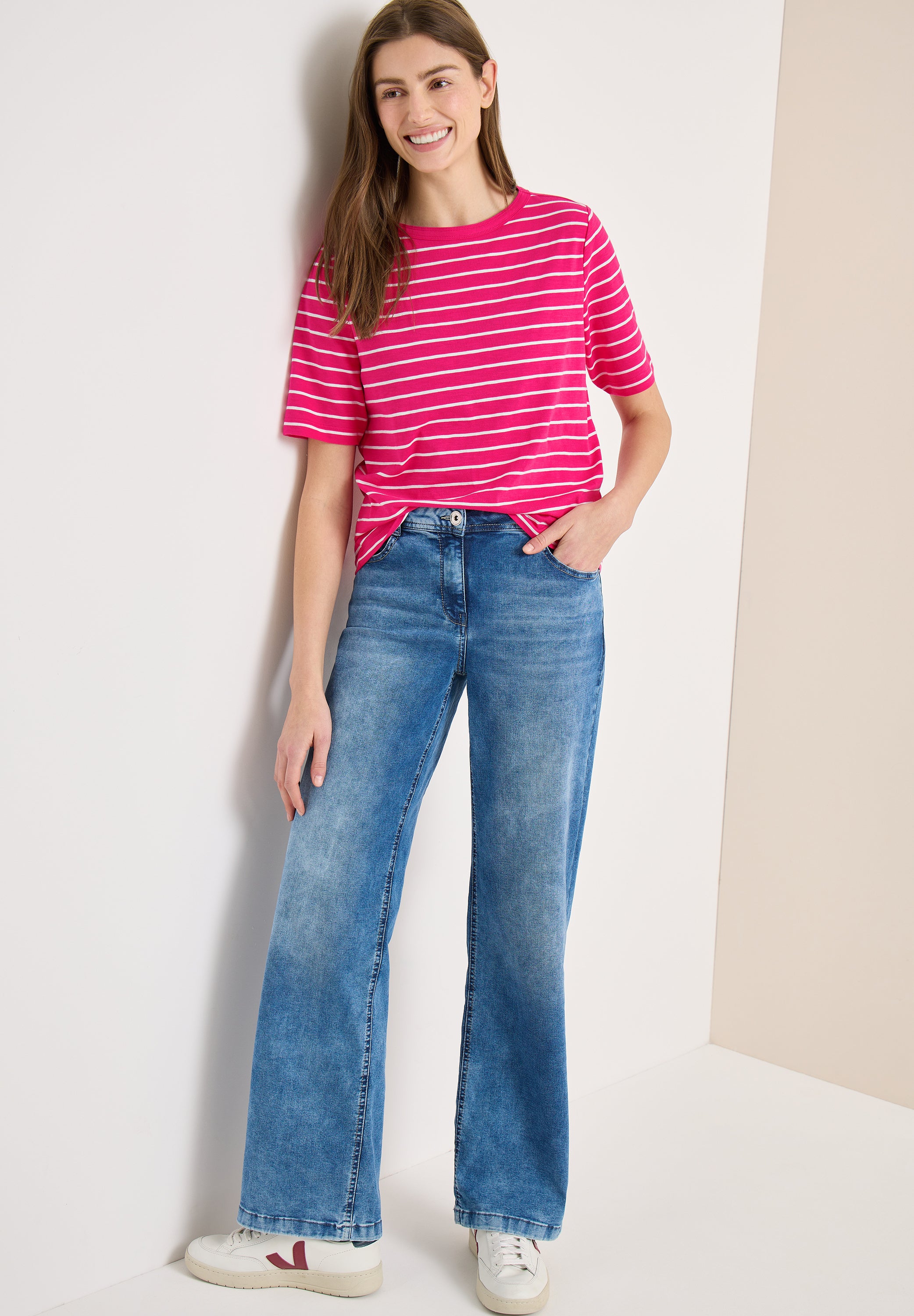 T-Shirt Regular Fit aus Bio-Baumwolle - 27492 beetroot pink - Pink