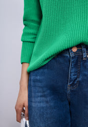 Strickpullover aus Baumwollmix - 17376-arcadia green - Grün