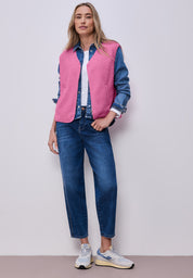 Teddy-Weste mit V-Neck - 17503-ibis rose - Pink