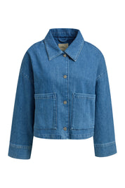 Jeansovershirt aus Baumwollmix - 649 - Blau