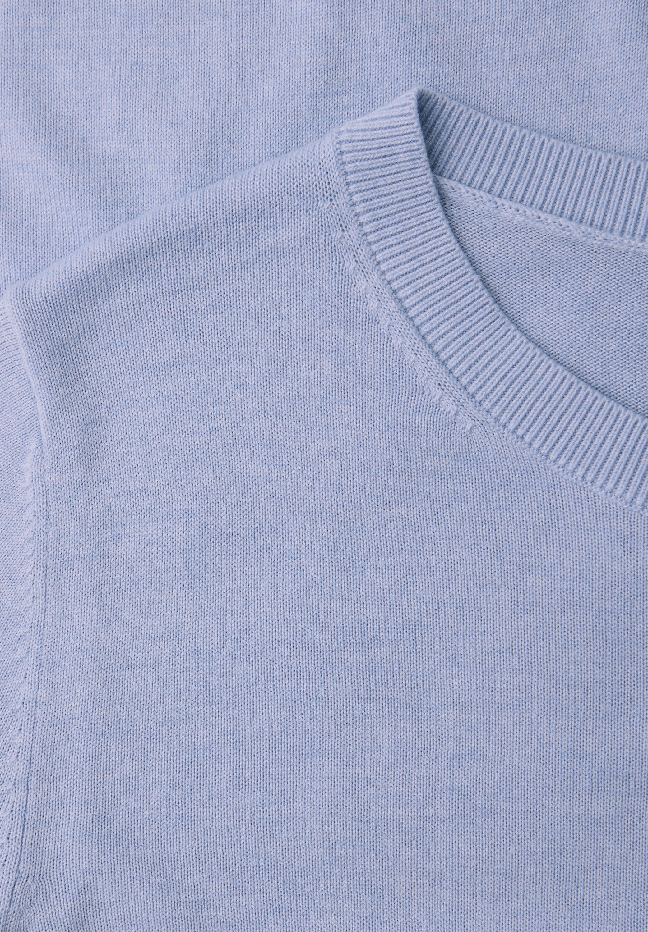 T-Shirt aus Viskosemix - 17511-cashmere blue mel. - Blau