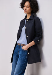 T-Shirt aus Viskosemix - 17511-cashmere blue mel. - Blau