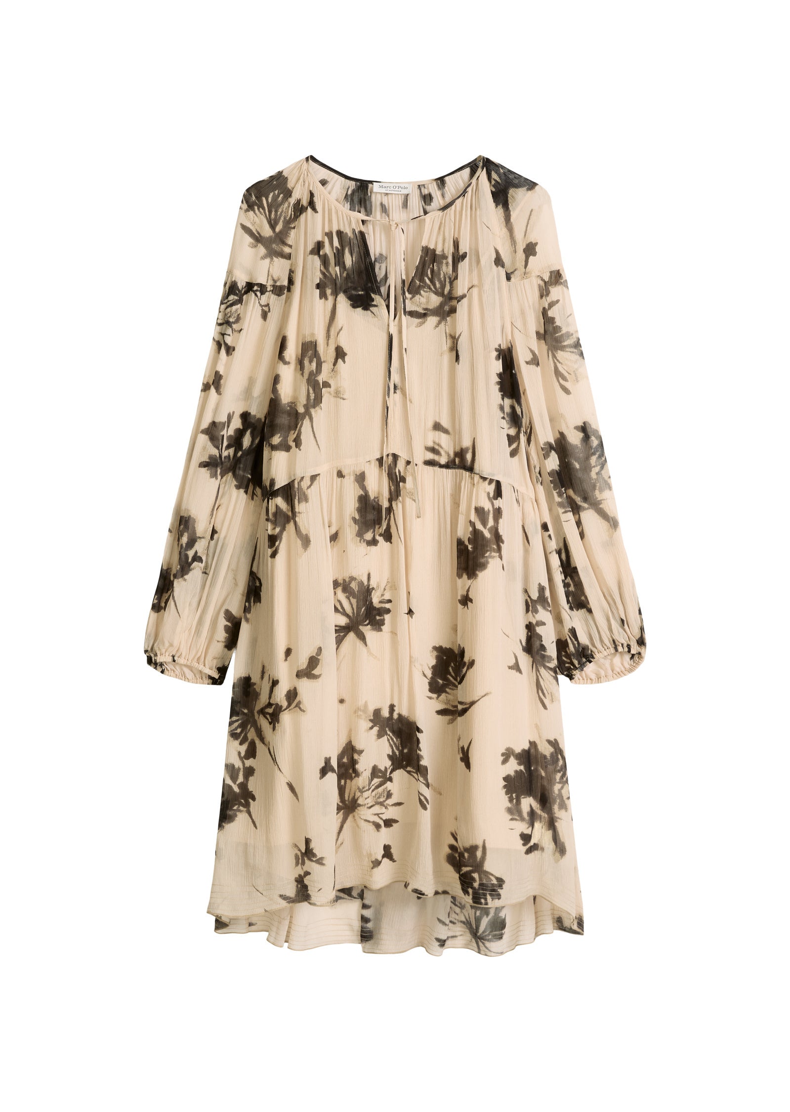 Sommerkleid Mini Loose Fit - 2056-Light Brown_Multi_01 - Beige