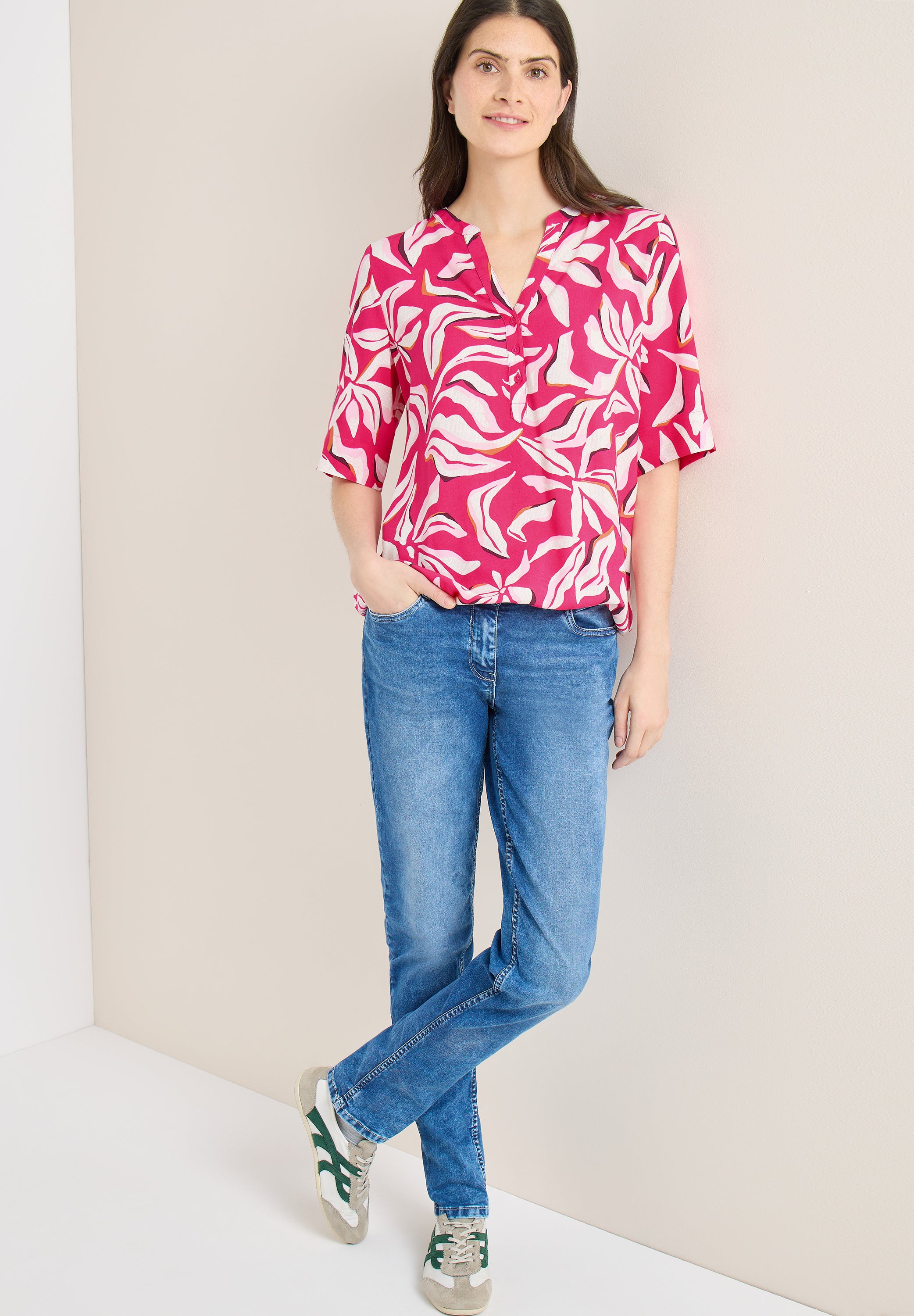 Bluse Relaxed Fit aus Viskose - 37492 beetroot pink - Pink