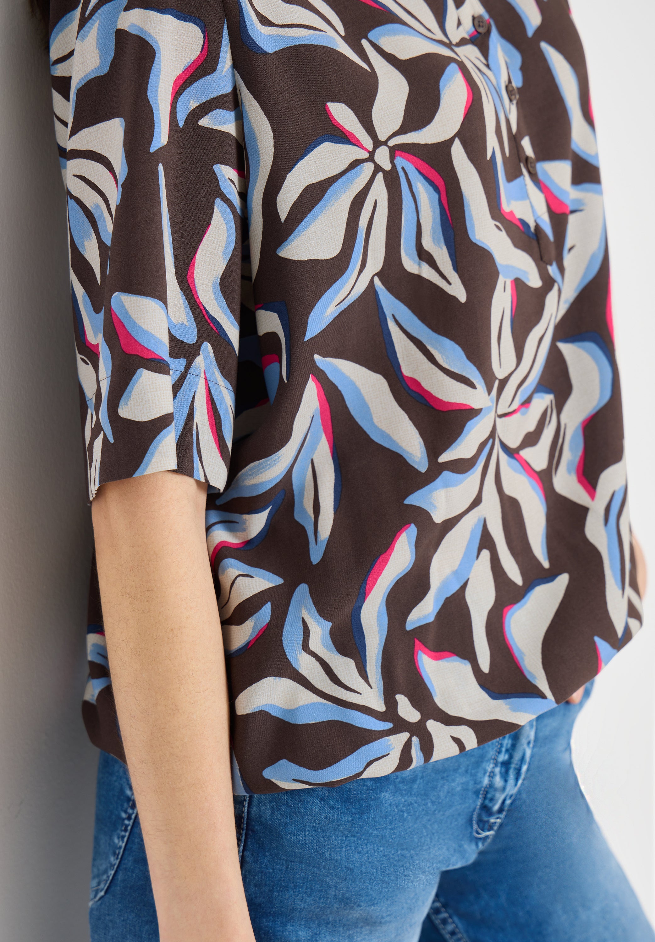 Bluse Relaxed Fit aus Viskose - 37493 macchiato brown - Braun