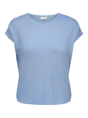 T-Shirt CLAUDIA - Open Air/GOLD LUREX STRIPE - Blau