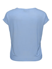 T-Shirt CLAUDIA - Open Air/GOLD LUREX STRIPE - Blau