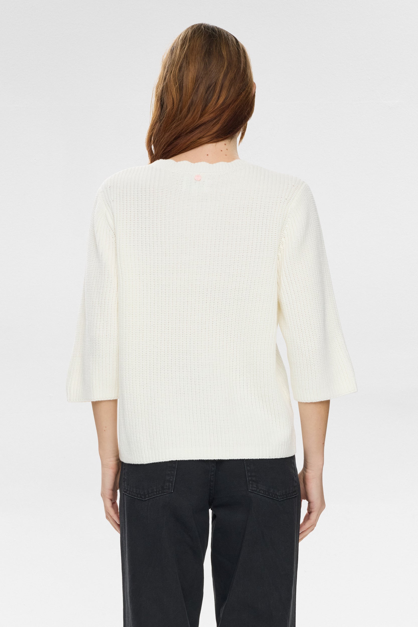 Strickpullover aus Baumwollmix - 9001 - Creme