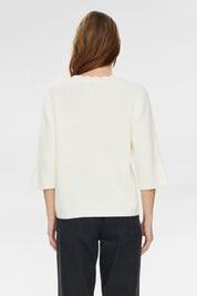 Strickpullover aus Baumwollmix - 9001 - Creme