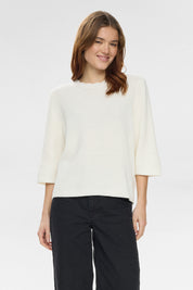 Strickpullover aus Baumwollmix - 9001 - Creme