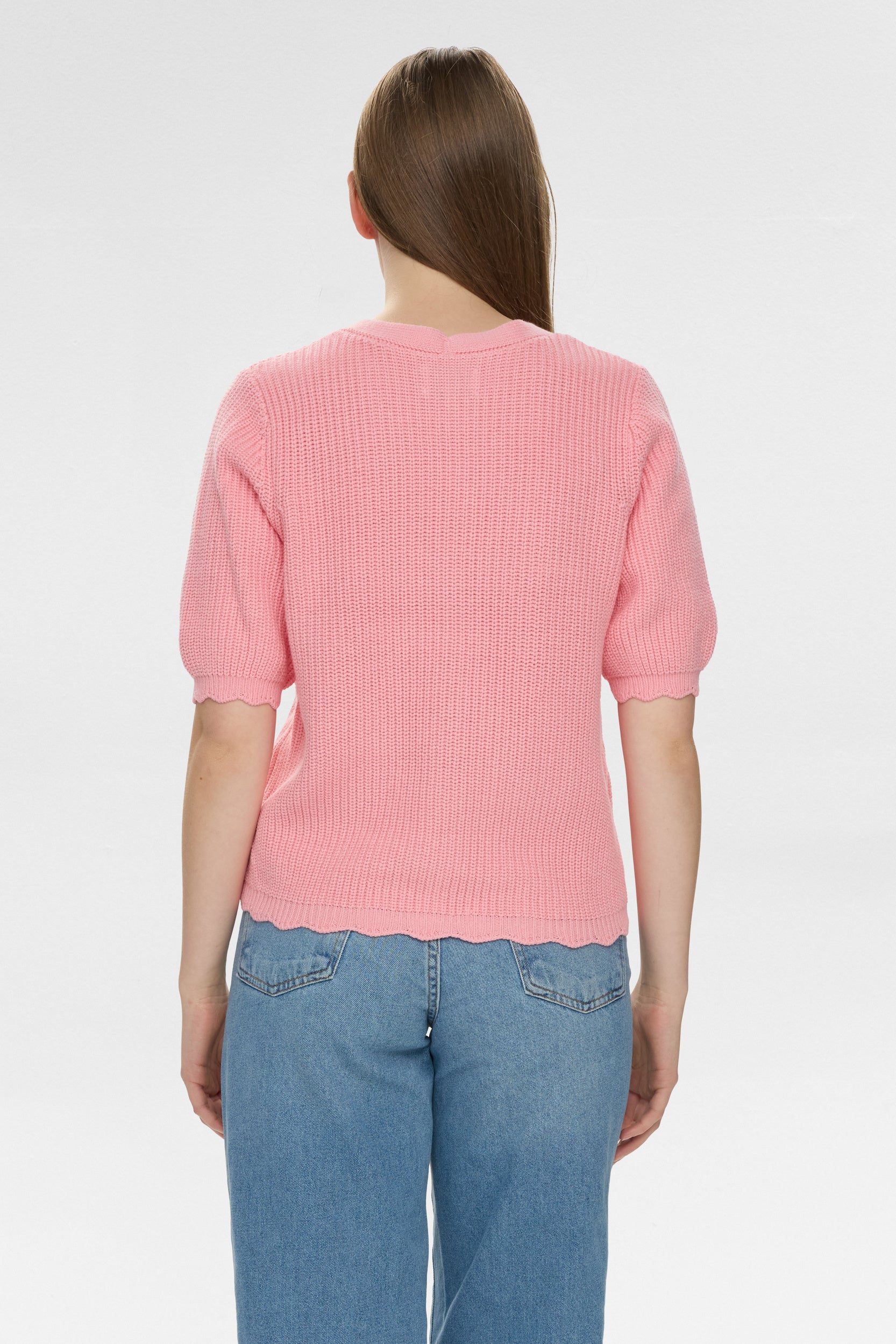 Strickcardigan aus Baumwollmix - 2708 - Pink