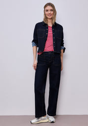 T-Shirt aus Baumwollmix - 27504-salsa red - Rot