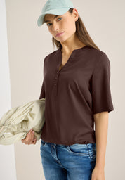 Bluse aus Viskose - 17493 macchiato brown - Braun