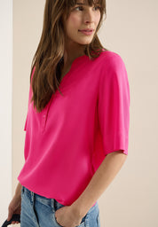 Bluse aus Viskose - 17492 beetroot pink - Pink