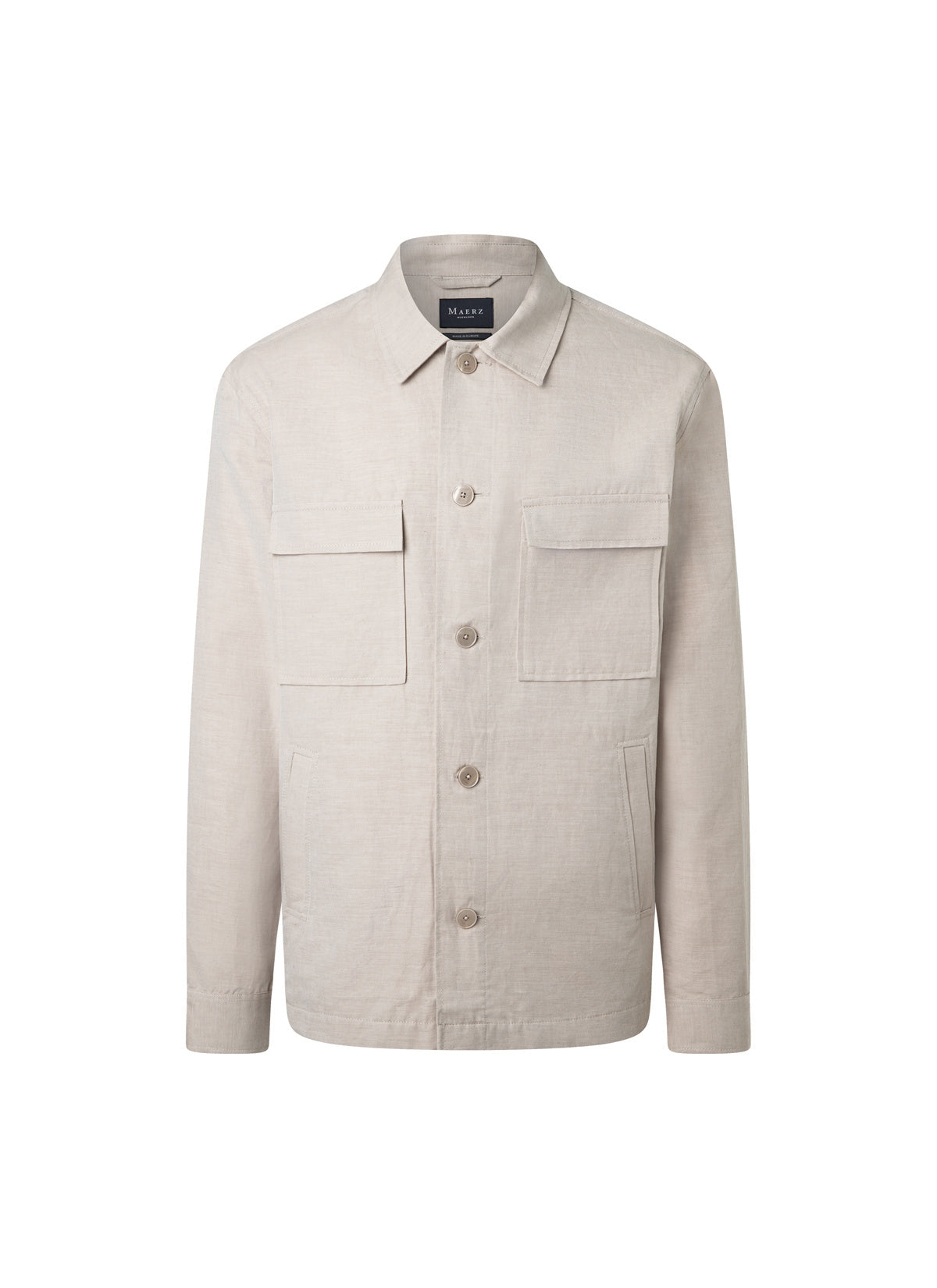 Overshirt aus Bio-Baumwollmix - 157 - Beige