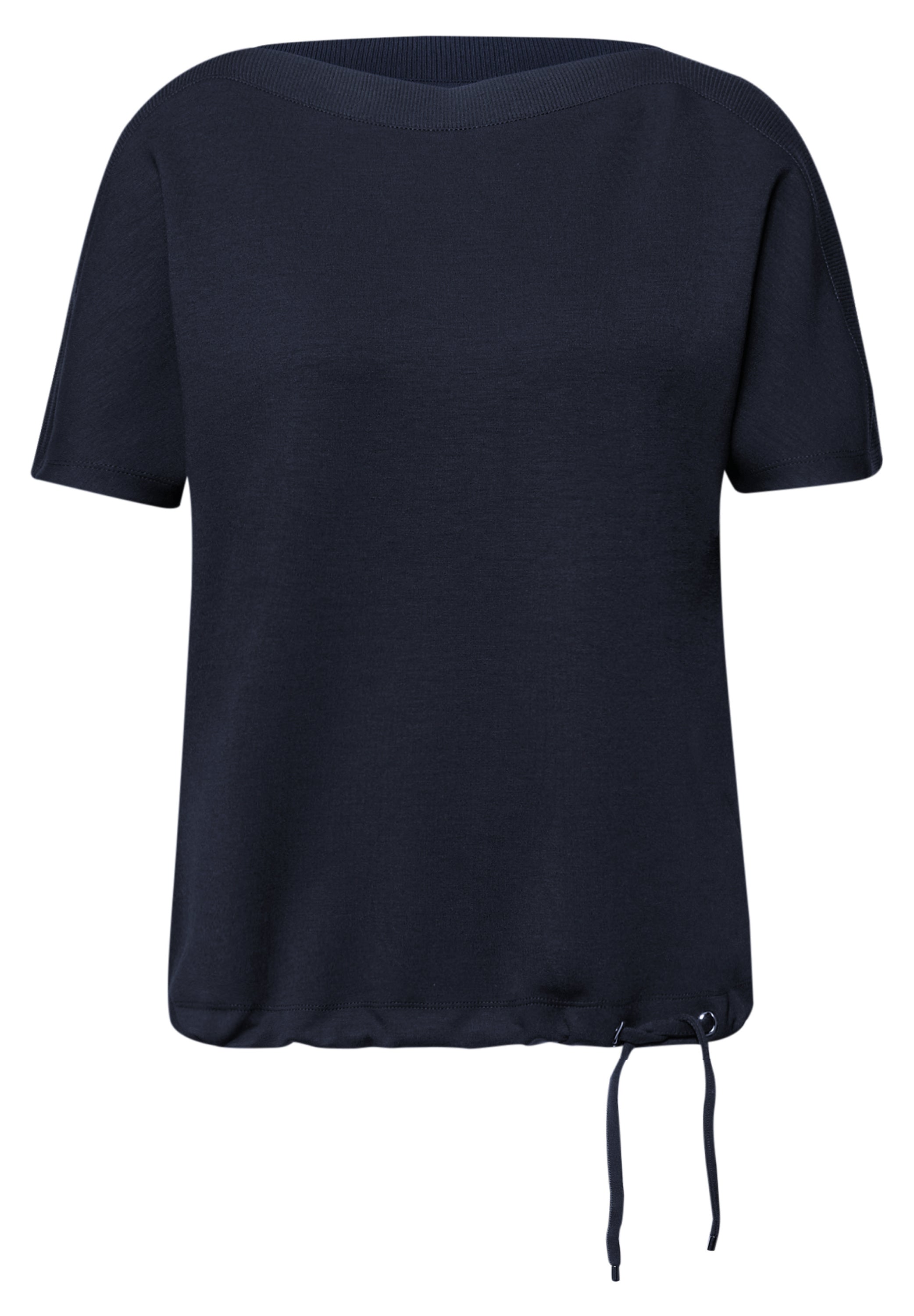 T-Shirt aus Viskosemix - 17502-shadowed navy - Blau