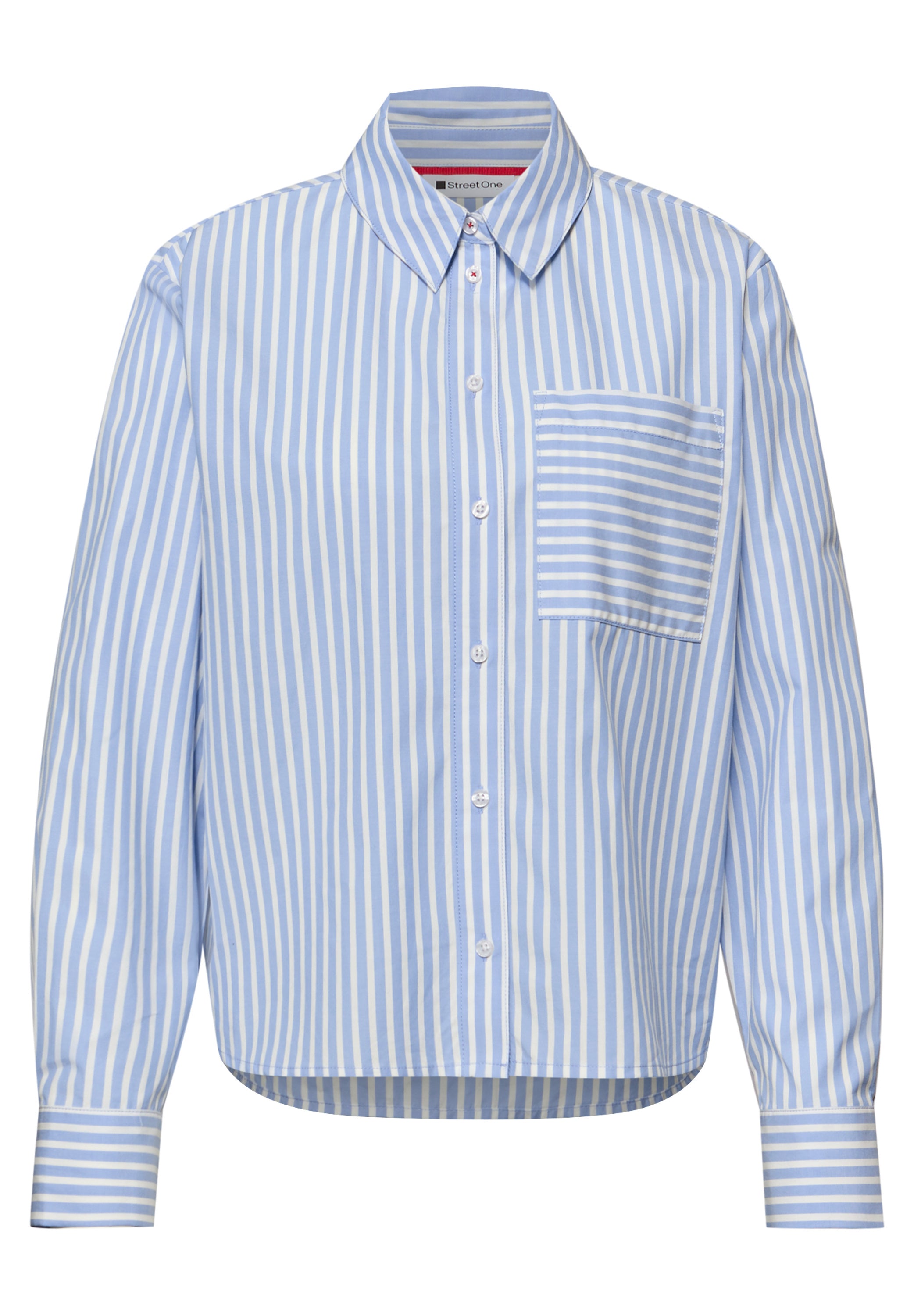 Bluse gestreift aus Baumwolle - 22289-original blue - Blau