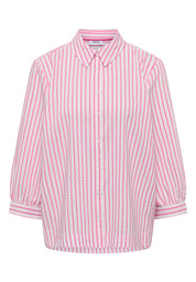 Seersucker-Bluse gestreift - 37492 beetroot pink - Rosa