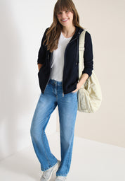 Strickjacke aus Baumwollmix - 15512 universal blue - Blau