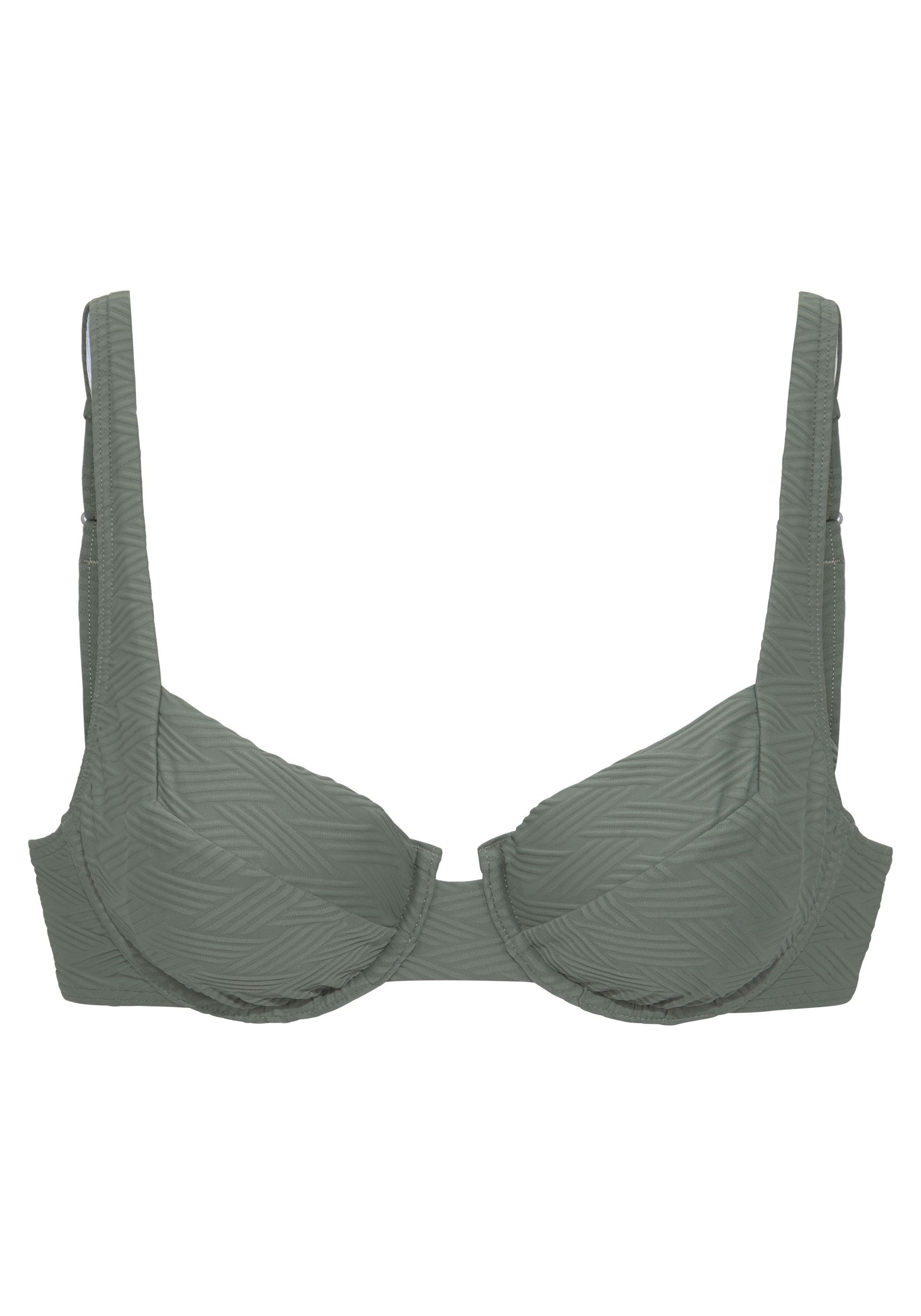 Bikini-Top mit Bügel - 690-oliv - Grün