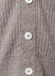 Strickcardigan aus Baumwollmix - 182 - Braun