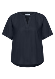 Bluse aus Viskose - 17502-shadowed navy - Blau