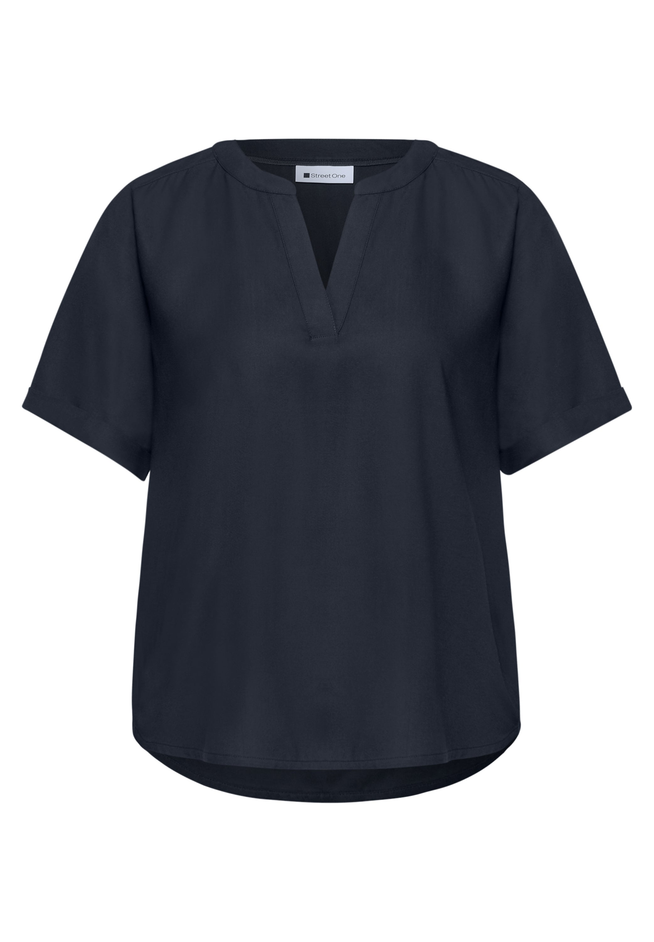 Bluse aus Viskose - 17502-shadowed navy - Blau