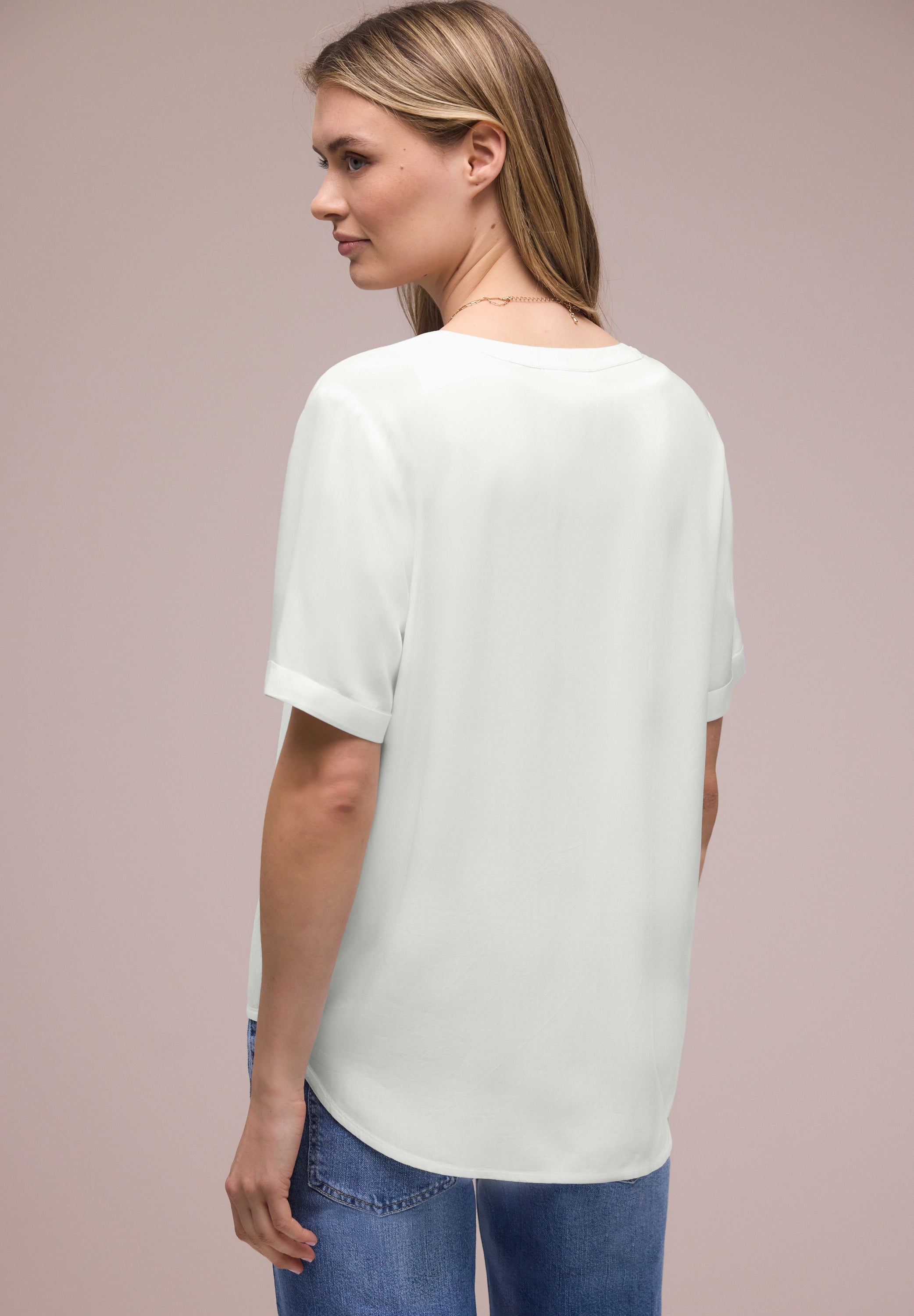 Bluse aus Viskose - 10108-off white - Weiß