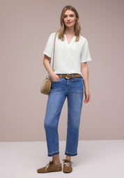 Bluse aus Viskose - 10108-off white - Weiß