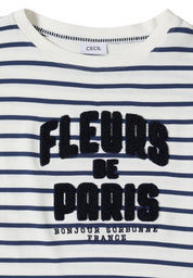 Langarmshirt gestreift aus Baumwolle - 35512 universal blue - Blau