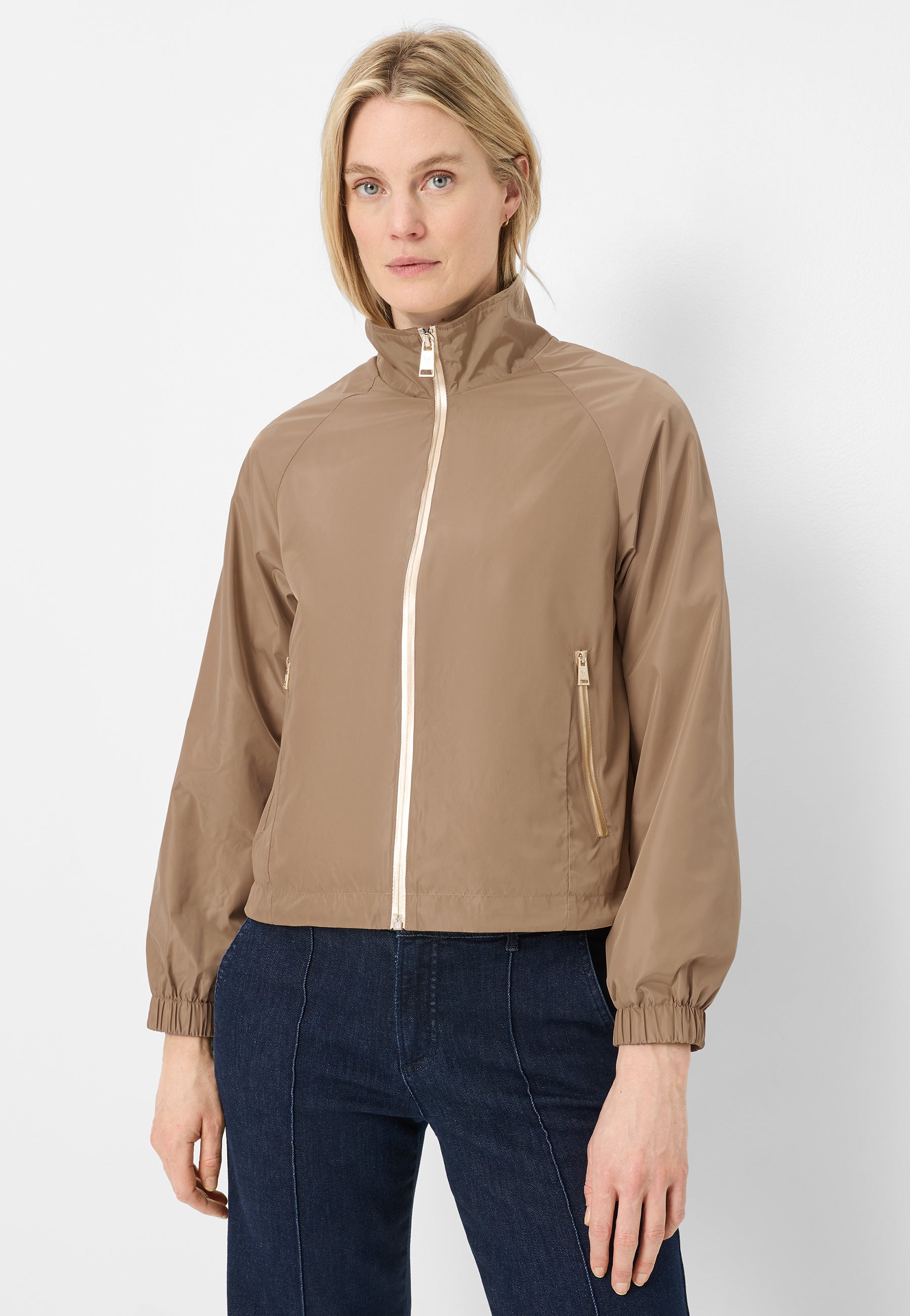 Blouson-Jacke mit Stehkragen - 0016 - Beige