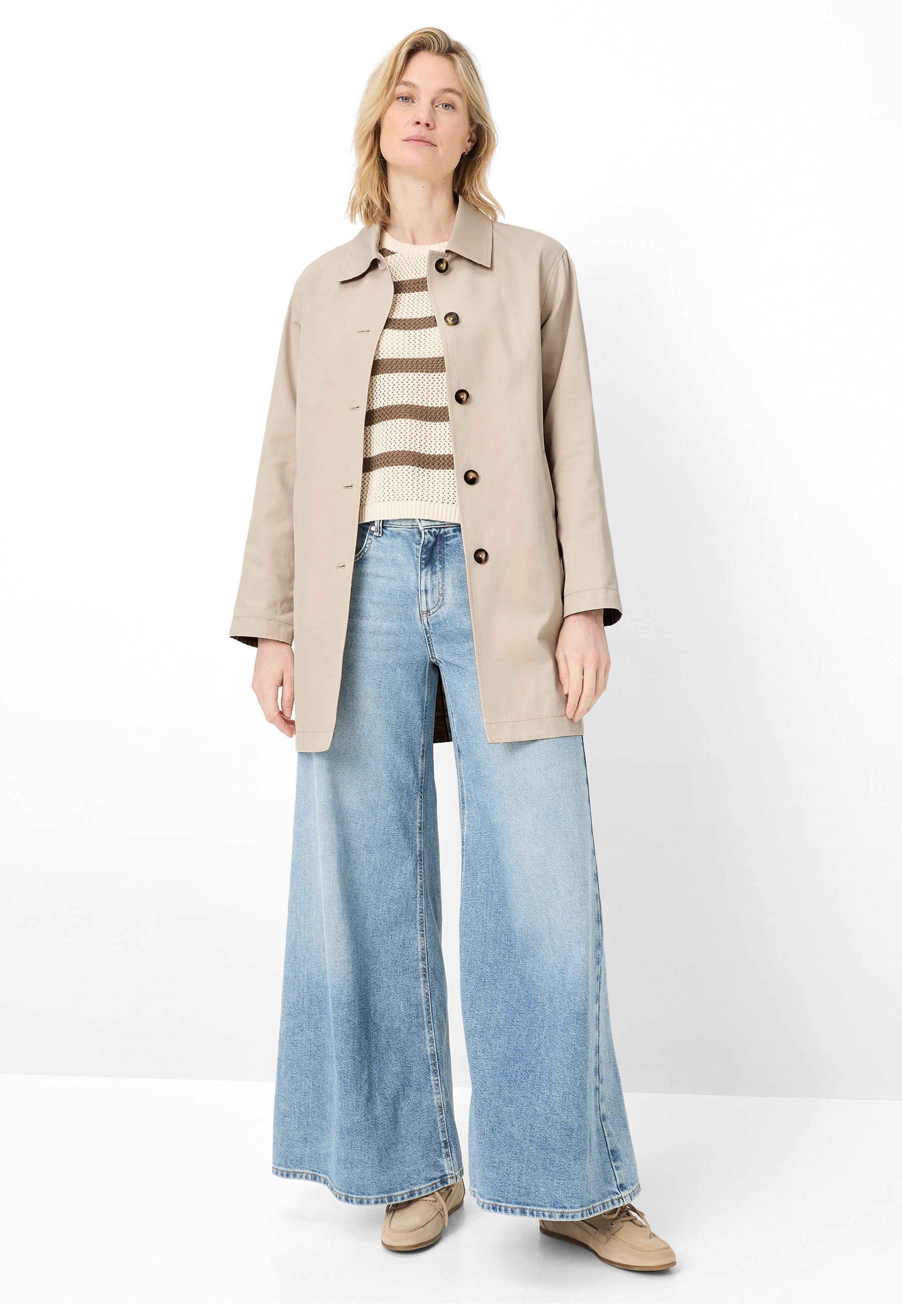 Mantel aus Baumwollmix - 0011 - Beige