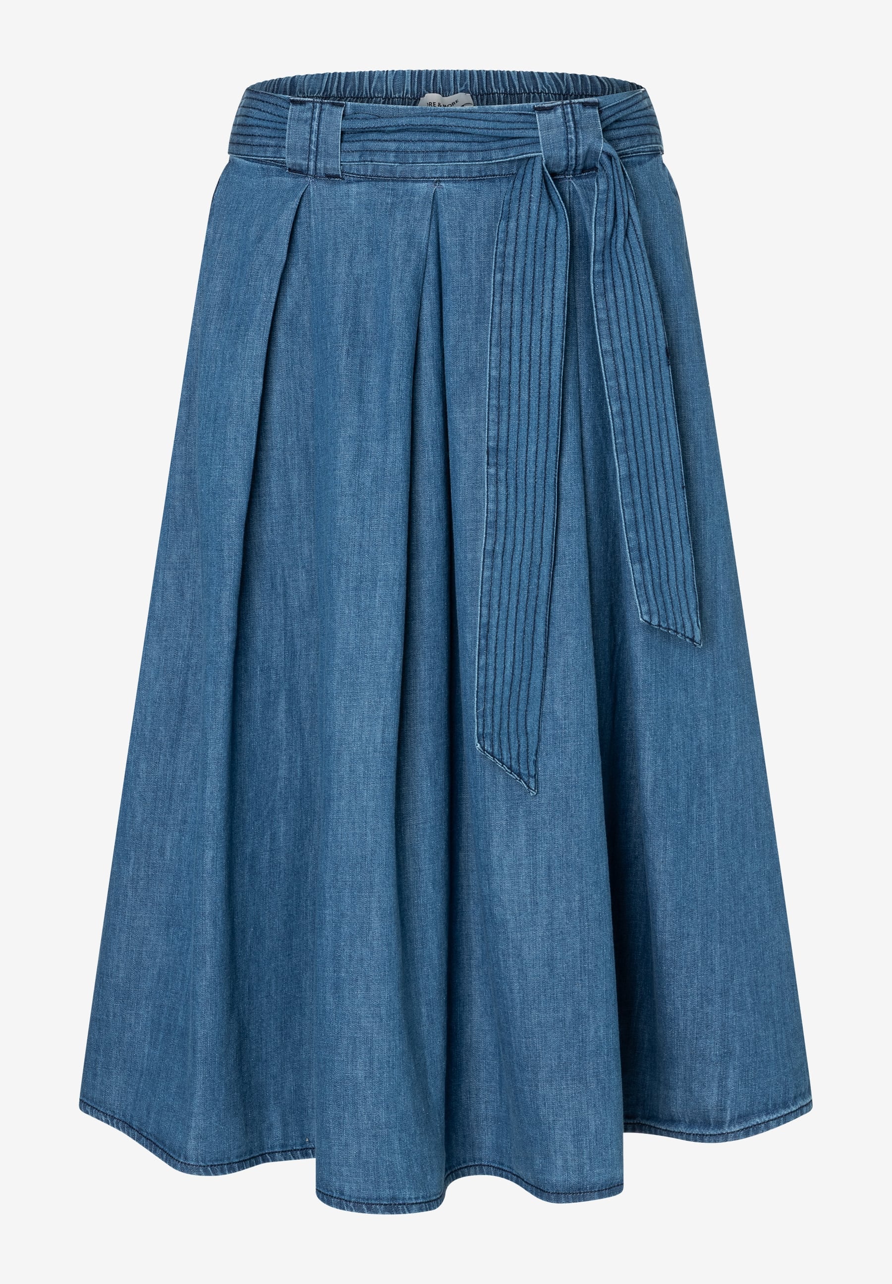 Jeansrock Midi aus Baumwolle - 0962 - Blau