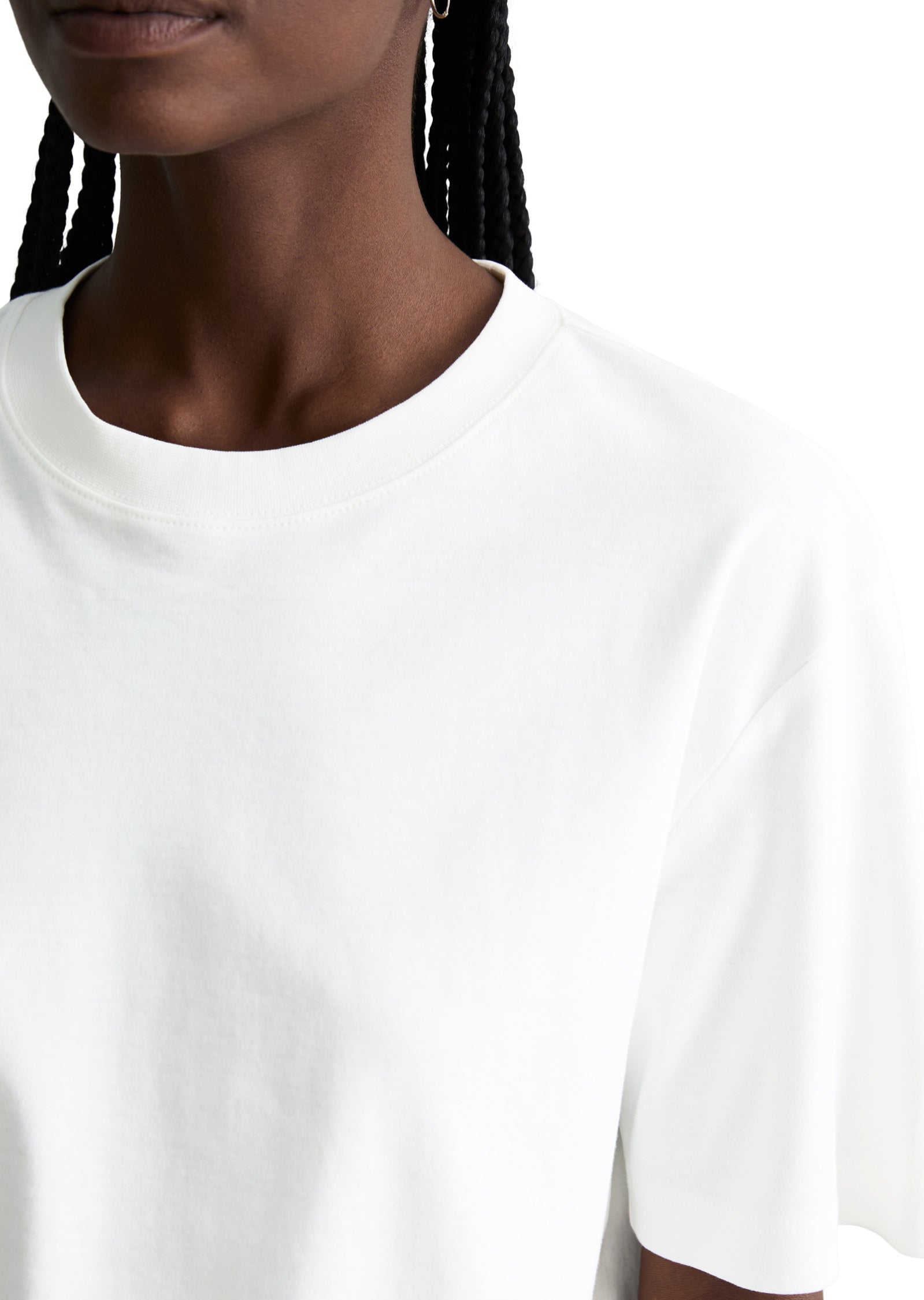 T-Shirt aus Baumwolle - 1183-Silky White - Weiß