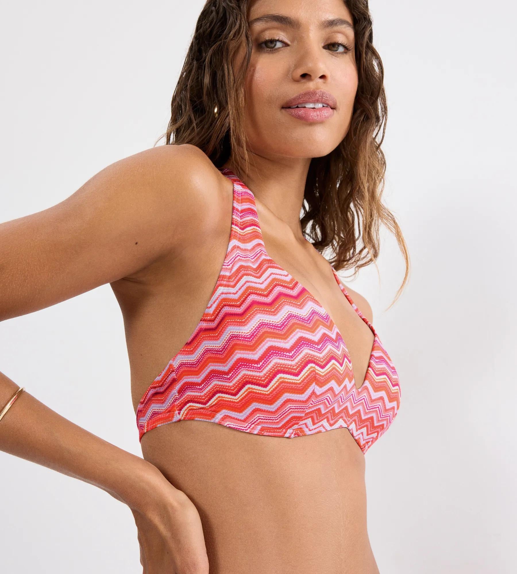 Bikini-Top gemustert - M017 ORANGE - LIGHT COMBINATIO - Orange