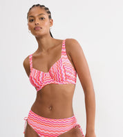 Bikini-Top gemustert mit Bügel - M017 ORANGE - LIGHT COMBINATIO - Orange