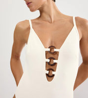 Badeanzug SUMMER DUNE - 3799 BEIGE - Weiß