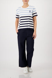 T-Shirt gestreift - 756 marine ringel - Blau