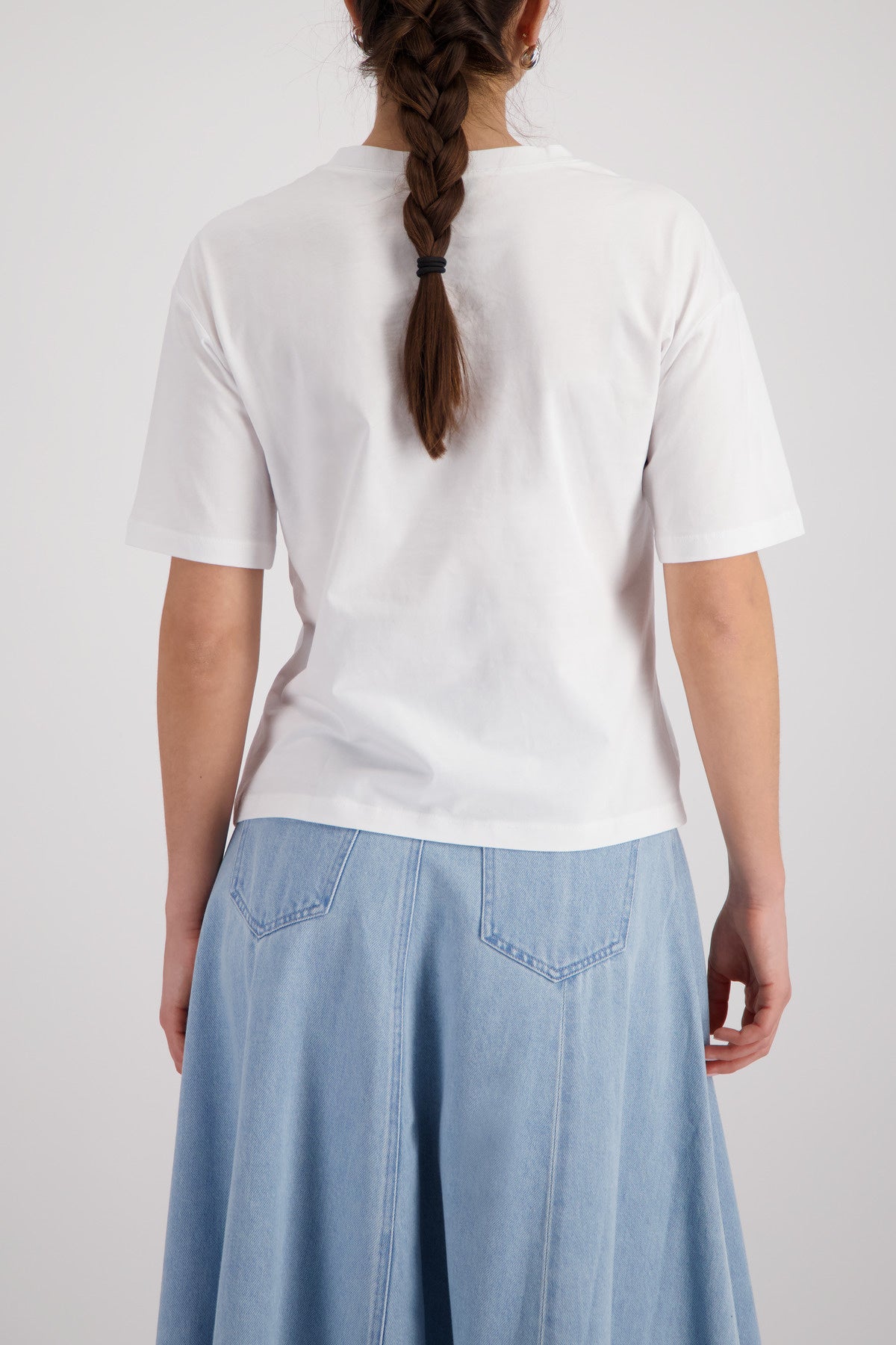 T-Shirt aus Baumwolle - 105 cream - Weiß