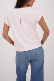 T-Shirt aus Baumwolle - 400 french rose - Rosa