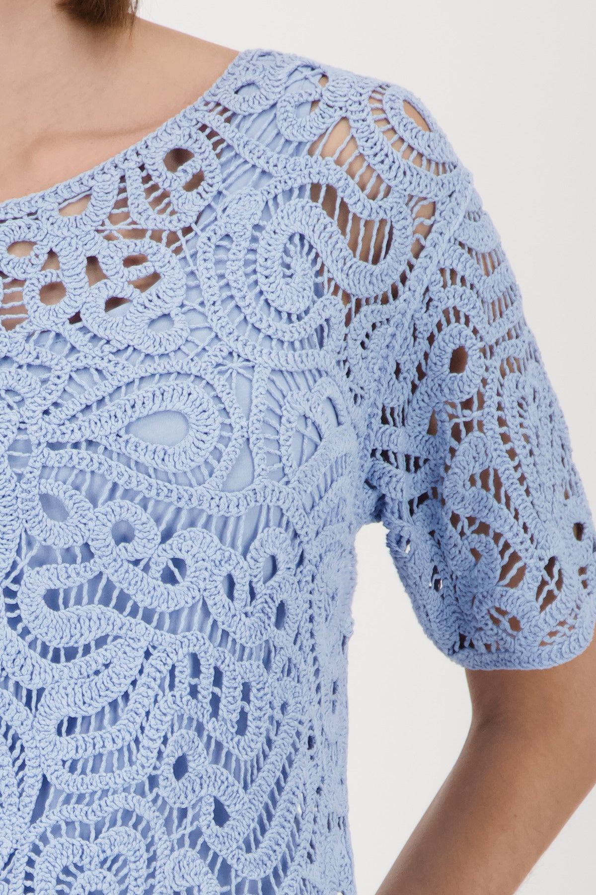 Strickpullover mi Cornelly-Muster - 721 sea side - Blau