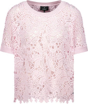 Strickpullover mit Spitzenmuster - 400 french rose - Rosa