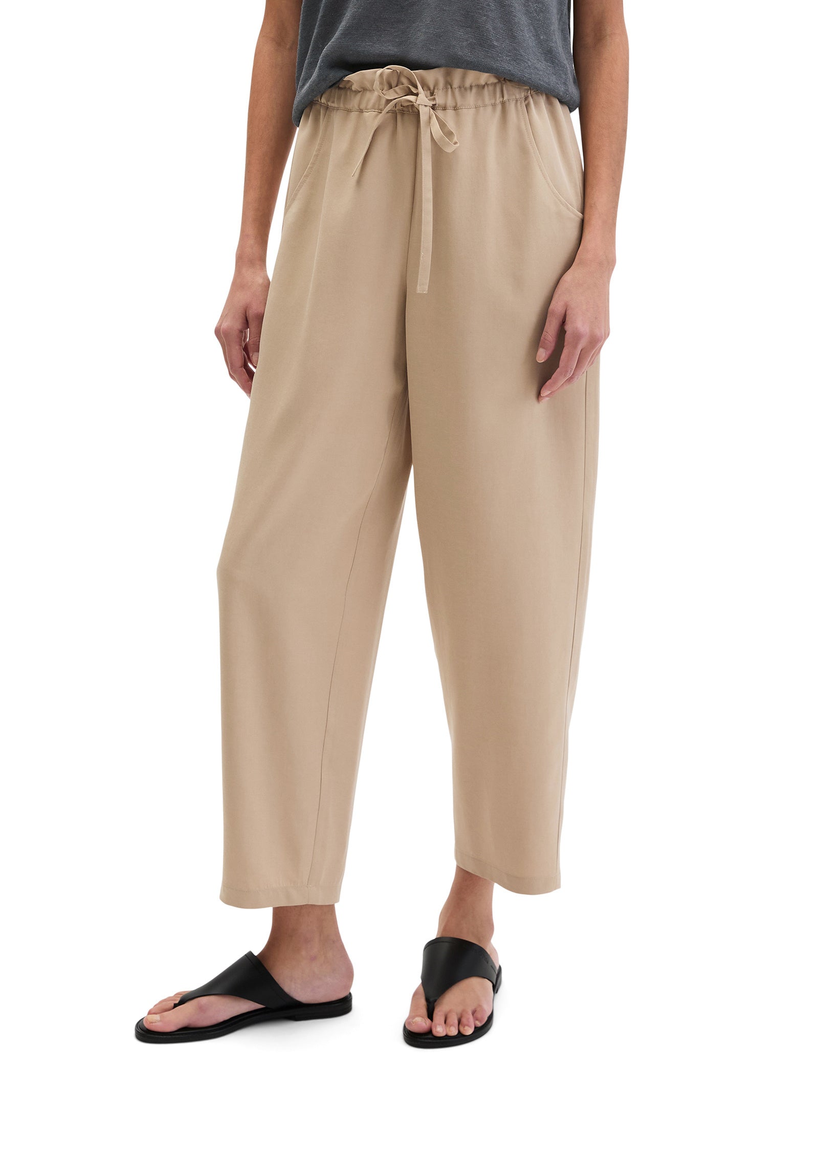 Joggpants Wide Leg - 2326-Sandpaper - Beige